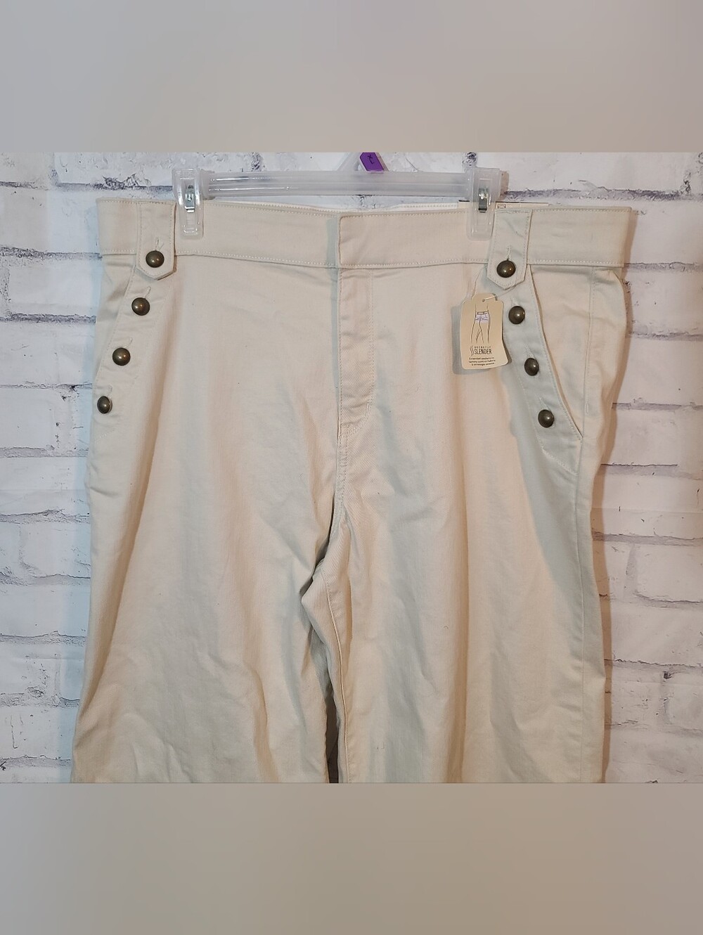 New High Rise Wide Leg Slimming Sailor Pants sz 18P